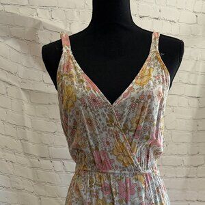 Naïf Pink Floral Wrap Midi Dress | Retro 70s Floral | Boho Summer